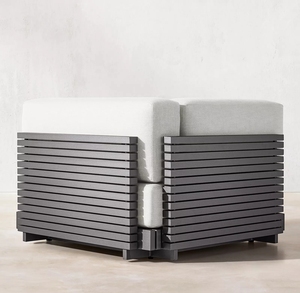 Canapé d'extérieur modulable en aluminium fait main en forme de <span class=keywords><strong>U</strong></span> avec coussins confortables pour patio - Product Image 4