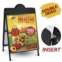 Présentoir d'affiche en fer double face détachable et léger, antirouille, écologique et moderne, affichage publicitaire extérieur portable