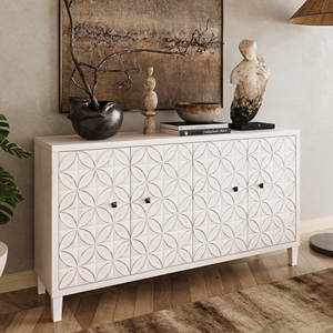 Credenza con 4 Ante in Legno, Mobile Buffet per Soggiorno, Ingresso e Corridoio - Product Image 2