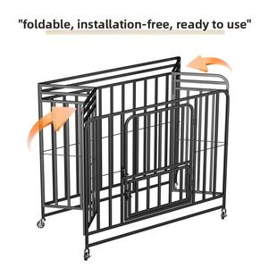 ลังสุนัขพับได้มีล้อได้รับการรับรอง CE สำหรับการเดินทางที่บ้านจำนวนมากปรับแต่งขนาดได้ทำความสะอาดง่าย - Product Image 3