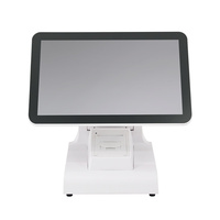 JSJ1000 mesin kasir layar sentuh tunggal 15.6 inci, mesin POS Printer bawaan Windows/Android/Linux OS 1 tahun garansi untuk