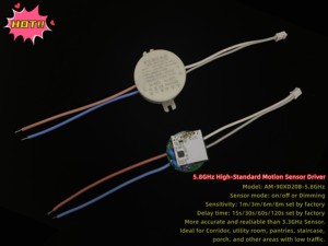 Bán hàng trực tiếp 5.8GHz LED Radar Cảm biến cung cấp điện 8-18 Wát 240mA với đầy đủ để mờ mờ chức năng nhiều Kết quả đầu ra - Product Image 4