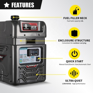 Generador Portátil de Gasolina de 2000w y 24V con Control Remoto, Generador de Estacionamiento Automático de 14L - Product Image 5