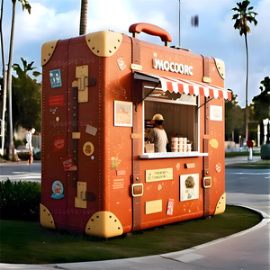 Simulación gigante 3M 4M 5M 6M camión de comida con conveniente móvil comedor coche pabellón equipaje forma caja venta en móvil comedor Coche - Product Image 6