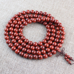 Zambian Bloodwood 108 Bead 10mm Buddhist Prayer Bracelet Chinese Style Unisex Jewelry - Product Image 4