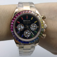 Montre à quartz pour homme en acier inoxydable de haute qualité et élégante avec mouvement VK63, design luxueux et fonctionnalités étanches