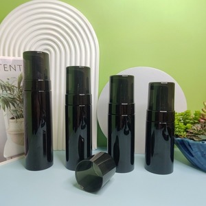 Bán buôn 4oz 5oz 200ml 250ml Matte Đen Pet nhựa sữa rửa mặt Mousse bọt bơm chai với nắp màu đen Mỹ phẩm container - Product Image 3