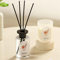 Diffuseur de parfum décoratif de luxe avec fleurs botaniques préservées, aromathérapie, parfum d'ambiance pour salon, chambre, bureau