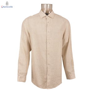<span class=keywords><strong>Camicia</strong></span> Casual da <span class=keywords><strong>Uomo</strong></span> in Puro <span class=keywords><strong>Lino</strong></span> Popeline <span class=keywords><strong>Beige</strong></span>, Manica Lunga, Traspirante, Antirughe, per Vacanze, Vendita Calda - Product Image 1