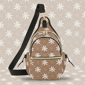 Hawaiian Tiare <b>Flower</b> Custom Mini <b>Single</b> Small Rucksack Sling Messenger Bag Women Sport Shoulder Bag Chest Cross Body Bag - Product Image 1