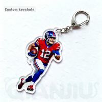 Vente en gros de porte-clés en acrylique personnalisés en plastique kawaii, personnages d'anime, sublimation, accessoires, breloques de sac en option