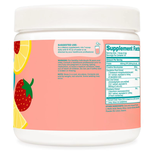 ผงครีเอทีนผสมสำหรับผู้หญิง ออกกำลังกาย 3 กรัม ครีเอทีนโมโนไฮเดรต สารสกัดดอกแดนดิไลออน ยูวาเออร์ซี แครนเบอร์รี่ รสสตรอว์เบอร์รี่ เลมอน - Product Image 6