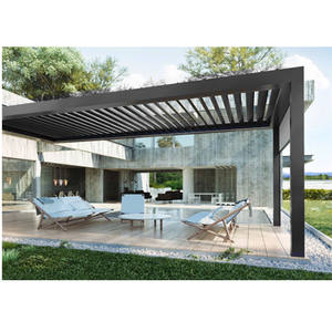 2025 pergola à persiennes électriques pour <span class=keywords><strong>jardin</strong></span> de villa avec lumières LED et aspect moderne - Product Image 4
