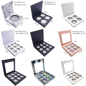 Manufacture DIY No Logo Makeup Eyeshadow Palette Different Shapes Cardboard Custom Private Label Eyeshadow Palette