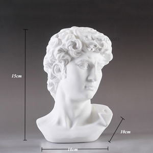 Statue de buste de <span class=keywords><strong>David</strong></span> de la mythologie grecque, mini sculpture d'art en résine de Michel-Ange, décoration d'intérieur, cadeau pour la pratique du dessin - Product Image 6