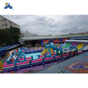 Eğlence için dev yüzme havuzu şişme eğlence parkı ile Lilytoys şişme mobil su oyun parkı - Product Image 6