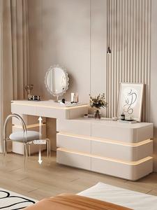 Table de toilette LED de luxe moderne et minimaliste pour femme, extensible, durable, multifonctionnelle avec rangement, pour chambre à coucher - Product Image 4