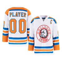 Jersey Hoki Kustom Bolak-Balik Puck Pros Jersey Hoki Rusia Lengan Panjang Cepat Kering 180g Poliester Cetak Digital