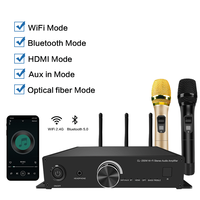 Amplificateur de puissance stéréo Hi-Fi Cloudyx CL-250W avec WiFi double bande 5.0 pour entrée AUX 5.0, haute puissance 2x100W, audio domestique en métal