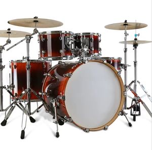 5 tambours + 2/3/4 cymbales kit de grosse caisse avec pédales de support métal <span class=keywords><strong>Jazz</strong></span> Rock batterie en gros pour débutant enfants Studio scène pratiqueOEM - Product Image 3