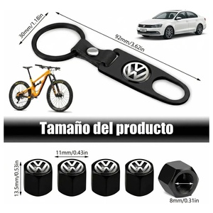 Bouchons de valve de pneu Kia, 4 pièces, avec porte-clés antivol pour roue - Product Image 6