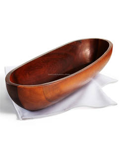 Tazón de Madera Único para Servir Masa, Ecológico, Ideal para Fiestas, Hogar, Hotel y Restaurante, Uso Comercial de Alimentos - Product Image 1