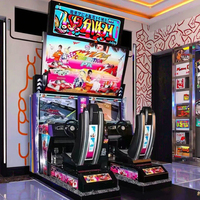 Grande console de jeu vidéo de course d'arcade à deux joueurs Machine de divertissement à pièces Android Centres de jeu pour adultes Voiture de voyage