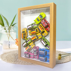 Bán buôn gỗ MDF A4 sâu 3D bóng hộp khung cho đồ chơi xe ô tô hiển thị trường hợp khung gỗ cho trang trí sử dụng khung ảnh - Product Image 2