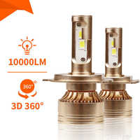 Ampoules de phares LED S13 H4 H1 H3 H7 H11 9005 9006 3570 à puce, 80W 10000LM, pour voiture, H1 H4 H7 H11