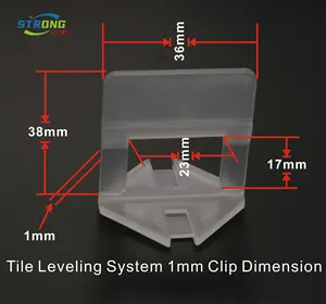Sistema de nivelamento de piso com clipe de azulejos de 1,5 mm