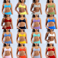 Meistverkauftes Nahtloses Yoga-Set Leichtgewichtiges Kompressions-Gym-Set Einfarbig Schnelltrocknend Sport-BH Shorts Elastisches Fitness-Set