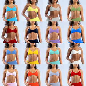 <span class=keywords><strong>Conjunto</strong></span> de Yoga sin Costuras de Venta Caliente, Ligero, de Compresión, de Color Sólido, de Secado Rápido, con Sujetador Deportivo y Pantalones Cortos Elásticos <span class=keywords><strong>para</strong></span> Fitness - Product Image 4