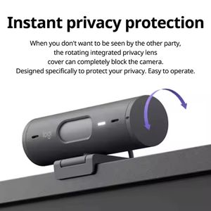 Logitech BRIO 500 HD 1080P ไมโครโฟนภายใน, โหมดการแสดงกรอบอัตโนมัติเซ็นเซอร์ภาพกล้องถ่ายทอดสด - Product Image 3