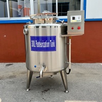 Machine de pasteurisation UHT HTST 10L-1000L, pasteurisateur à petite et grande échelle pour produits laitiers, boissons et substrat de champignons avec pompe