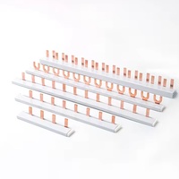 Barre omnibus en cuivre de type broche 2P 63A pour distribution de mise à la terre de disjoncteurs électriques de panneau