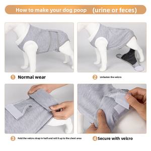 חליפת עיקור לחיות מחמד, חליפת גמילה לאחר ניתוח נגד ליקוק, לכלבים קטנים ובינוניים, מכנסיים סניטריים רכים ונושמים לכלבים, ביגוד לחיות מחמד - Product Image 6
