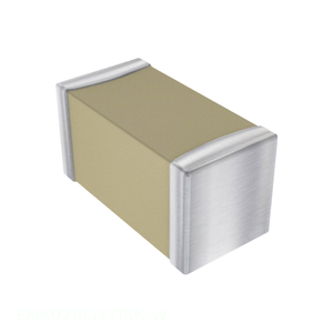 Condensador Cerámico MLCC de Montaje Superficial 470 pF, Canal del Fabricante CAP CER 470PF 16V X5R 008004 EMK021BJ471KK-W - Product Image 1