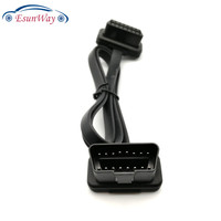 60CM Flat Thin As Noodle Cable OBD OBD2 OBDII 16Pin Wire 8PIN Connected Male to Female Car Diagnostic OBD Extension Cable