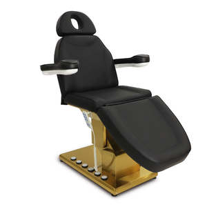 3 motores de acero inoxidable dorado de alta calidad con control de pie camilla de belleza eléctrica tatuaje de lujo para salón - Product Image 3