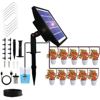 Kit d'irrigation goutte à goutte automatique à énergie solaire Dispositifs d'arrosage automatique avec minuterie de capteur
