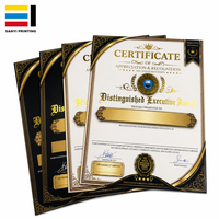 Service d'impression de certificats personnalisés avec estampage à chaud doré – Certificat de reconnaissance et de remerciement