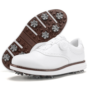 Chaussures de golf pour hommes, semelle extérieure en caoutchouc cloutée antidérapante, talon plat, vêtements décontractés pour sports de plein air - Product Image 2
