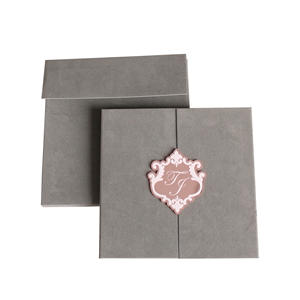 Cartes d'<span class=keywords><strong>invitation</strong></span> en suède gris argenté avec cartes d'entrée Cartes de remerciement - Product Image 6