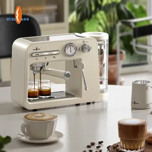 Peralatan Mesin Pembuat Kopi Rumah Mesin Espresso Cappucino Komersial Semi Otomatis