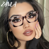 Gafas Ópticas con Marco Cuadrado Pequeño y Estampado Vintage 2026, Anti-luz Azul, Cómodas y a la Moda para Mujer