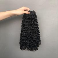 Venta caliente Super doble dibujado francés Curl Raw Virgin Indian Hair Bundles Color natural