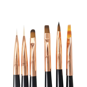 Ensemble de pinceaux professionnels pour nail art, manche acrylique, poils en nylon, outil de dessin au gel personnalisé pour la décoration des ongles, pour salon de manucure - Product Image 2