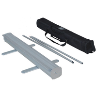 Support d'affichage portable enroulable, bannière rétractable avec mécanisme cassette, aluminium léger pour promotions et expositions