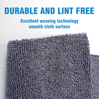 Handuk Microfiber, untuk pembersih jendela kaca lapisan keramik, handuk mikrofiber Terry cuci mobil, detail otomatis, tanpa tepi, 300 GSM 40X40 cm