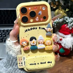 เคสโทรศัพท์แบบมีขาตั้งกระจก 3 มิติ ลายตุ๊กตาน่ารัก สไตล์เกาหลี สำหรับ iPhone 17 16 15 Pro Max ป้องกันการตก - Product Image 2